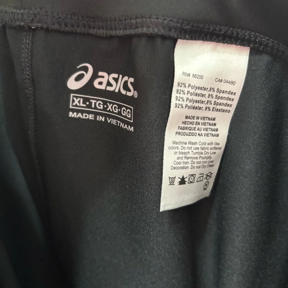 ASICS Men's Lite-Show Tights in Black/Red NWT XL